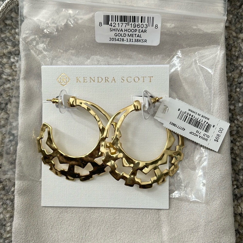 Kendra Scott Gold Shiva Hoops